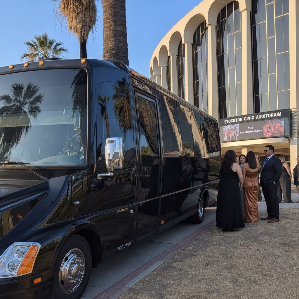 Party Bus to Stockton Civic Auditorium