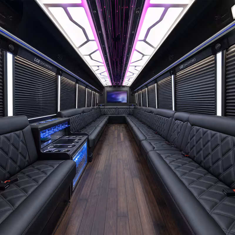 28 Passenger Party Bus Inside