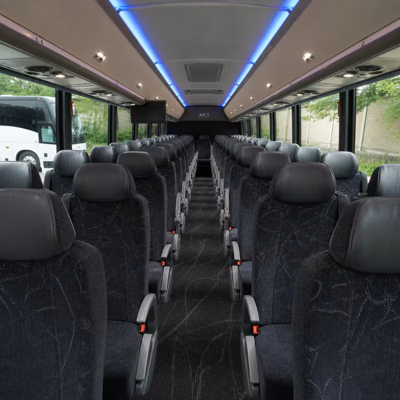 40-56 Passenger Charter Bus Inside