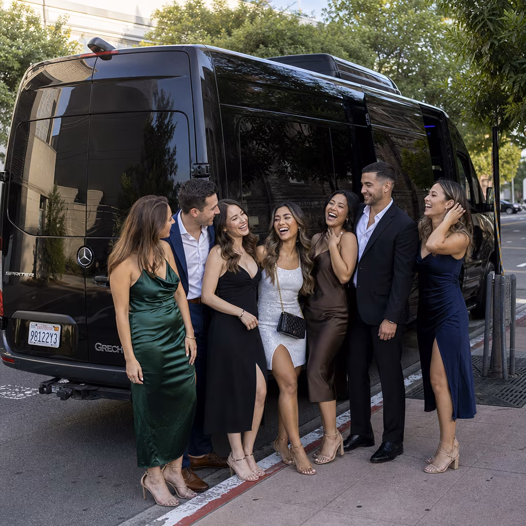 Bachelor and bachelorette party bus