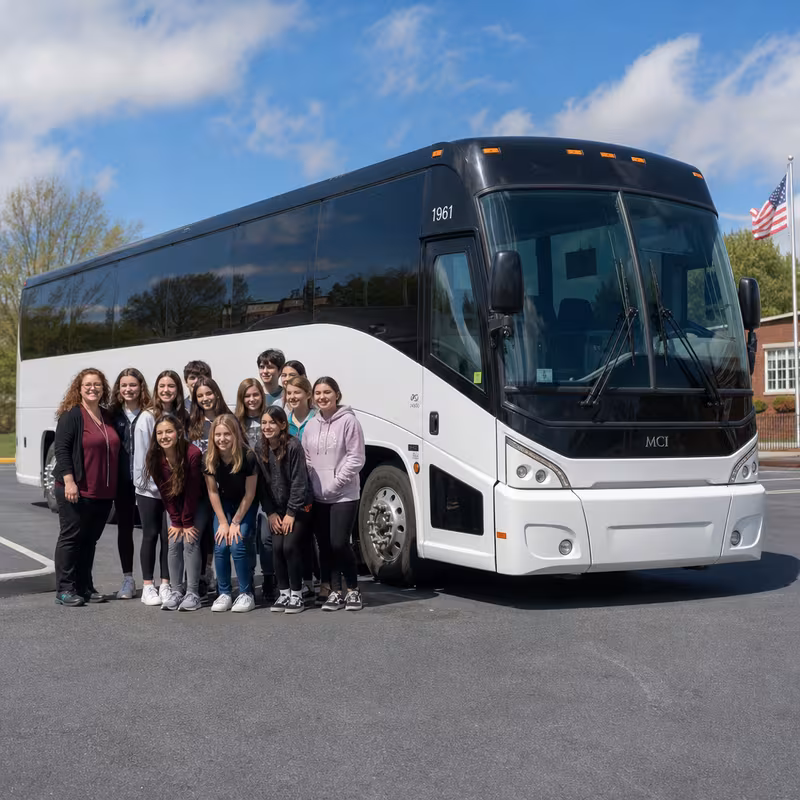 Black Mercedes Sprinter van staged for an Stockton School Transportation group