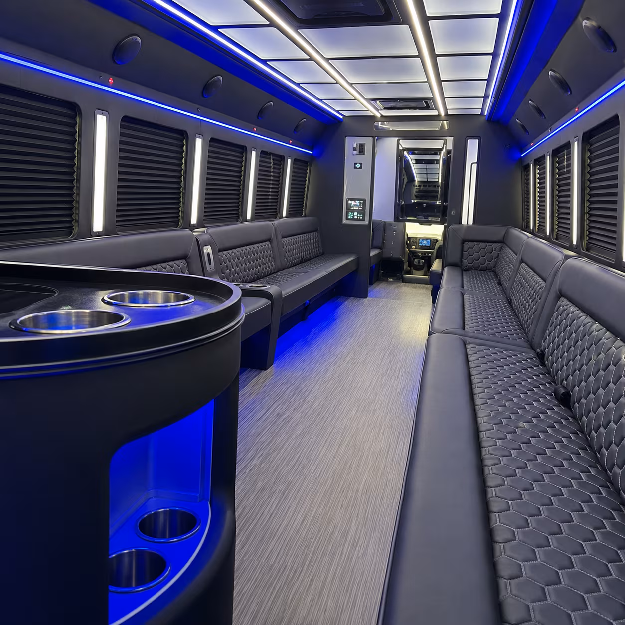 Stockton Bachelor & Bachelorette Transportation party bus exterior
