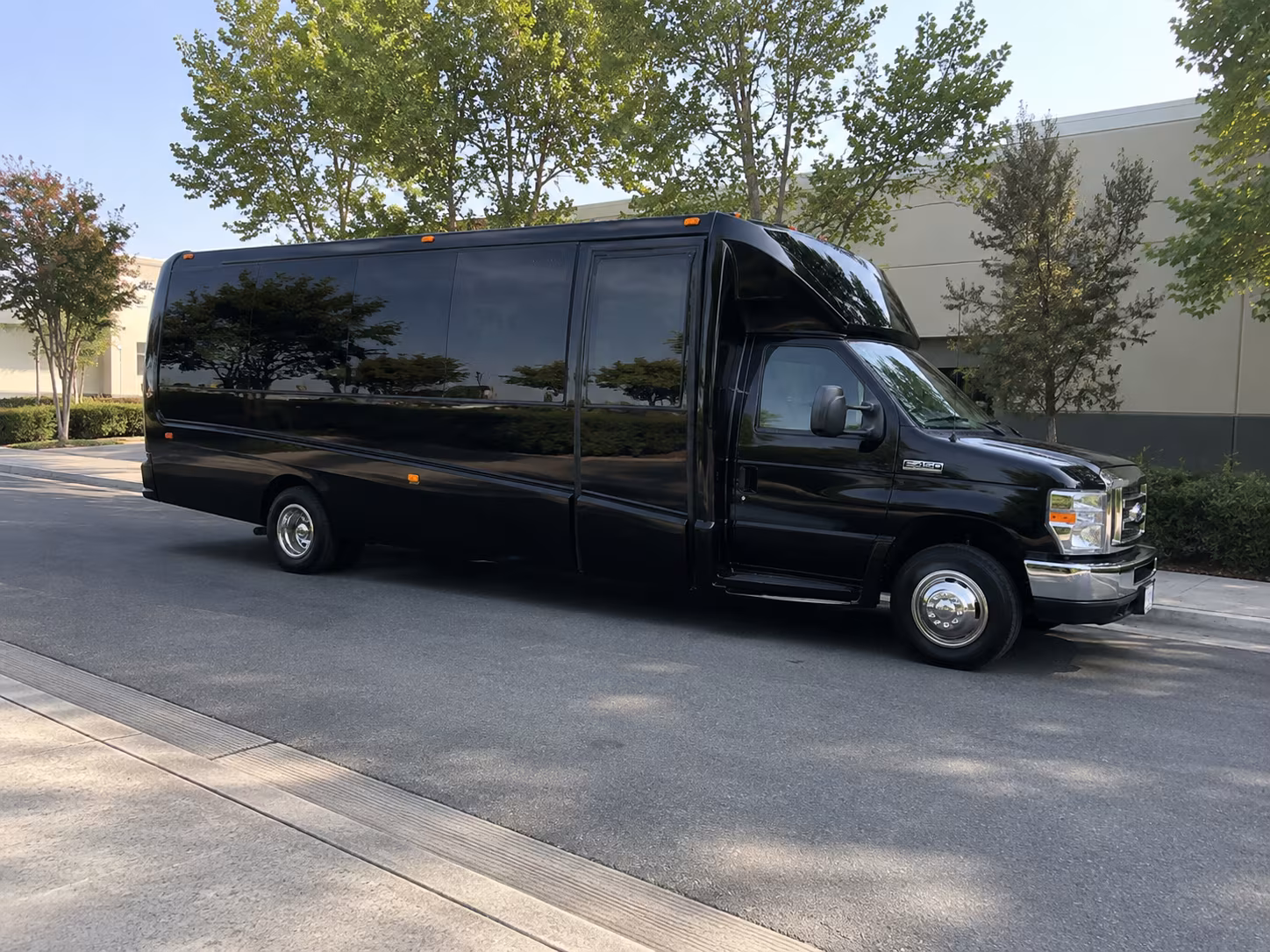 Stockton Birthday, Sweet 16, & Quinceañera Transportation party bus exterior
