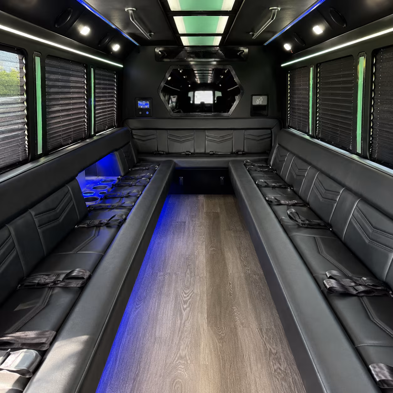 Stockton Prom & Homecoming Transportation party bus exterior
