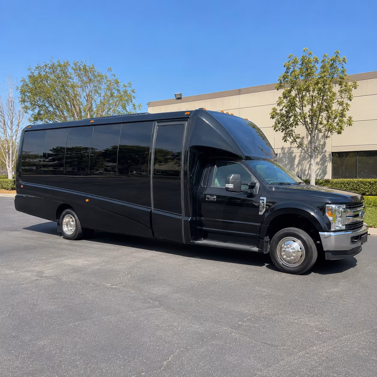 Stockton Sporting Event Transportation party bus exterior