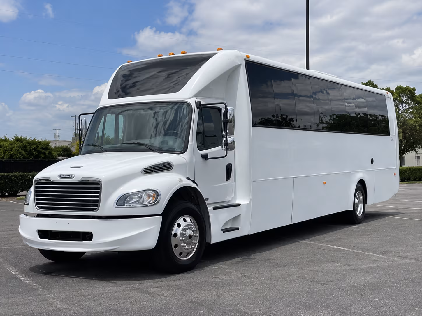 Stockton Wedding Transportation party bus exterior