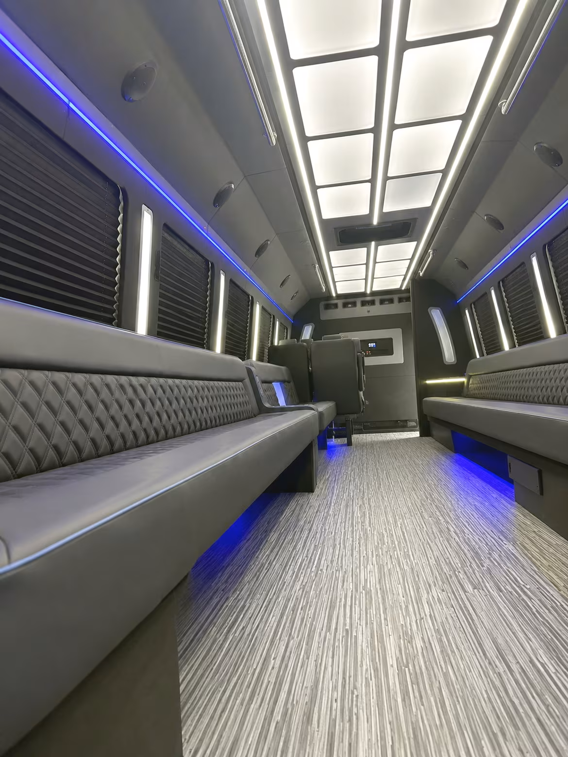 Stockton Wedding Transportation party bus interior