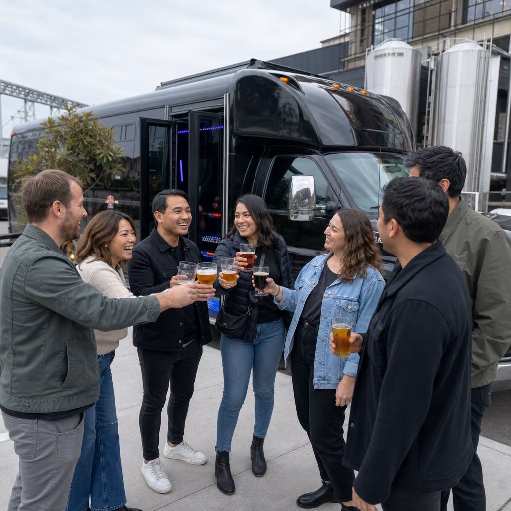 Stockton Winery Tour & Pub Crawl Transportation